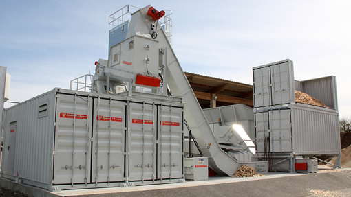 Nassspan-Hammermühle - in schallisolierter Containerausführung
