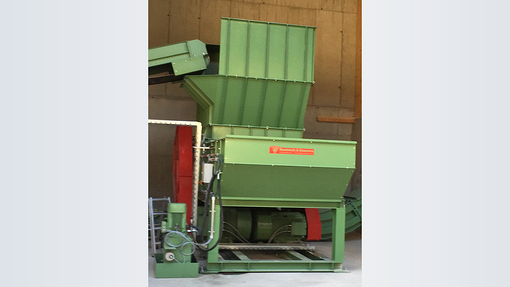 Recicladora de restos - para triturar subproductos de aserraderos, palés y madera laminada y perfiles CLT